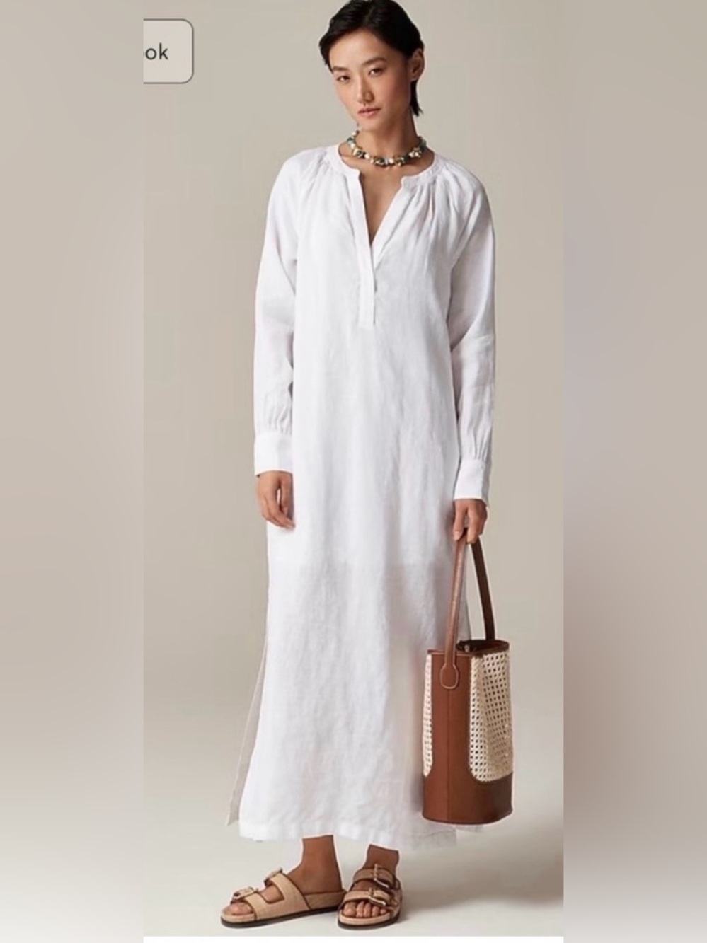J.Crew Tall Cabana dress in linen - Picture 1 of 9